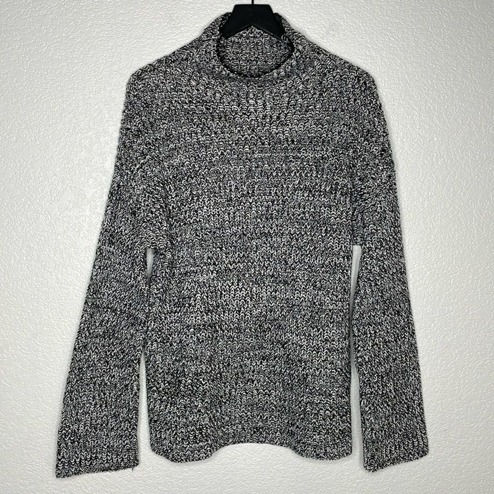 Caslon White Black Cowl Neck Sweater Size S
